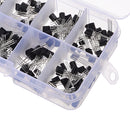3 x 200pcs 10 Values Transistors Pack Transistor Assortment Kit With Storage Box