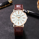 KINGNUOUS 022 Casual Style Leather Strap Men Wrist Watch Leather Band Quartz Watches