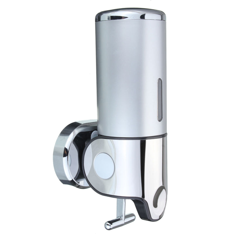 Wall Mounted Bathroom Manually Lotion Shampoo Bottle Dispenser Liquid Soap Squeezer