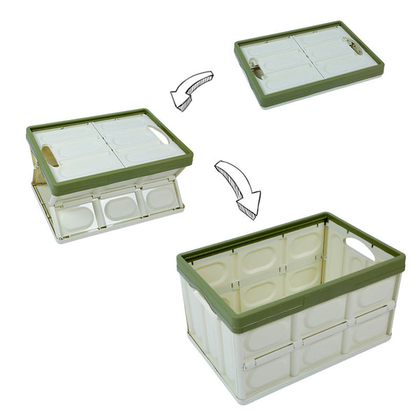 Three Flower Multifunctional Folding Box Covered Folding Storage Box for Car and Home Office Baby
