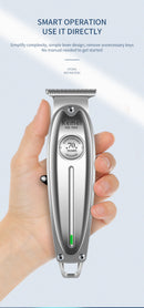 Kemei-1949 All Metal Professional Hair Clipper Men Electric Cordless Hair Trimmer 0mm Baldheaded T Blade Haircut Machine Barber