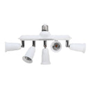 E27 to 5 E27 360 Adjustable Lampholder Bulb Socket Adapter Splitter AC110-230V