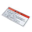 Motorcycle Warning Service Tank Badge Sticker Decal Label Racing Waterproof