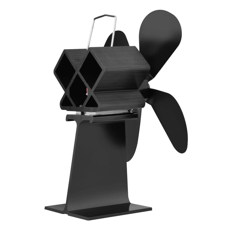 4 Blades Heat Powered Wood Stove Fan 203CFM Eco Fan For Wood Stoves Home Fireplace Fan Efficient Heat Distribution Home Tools