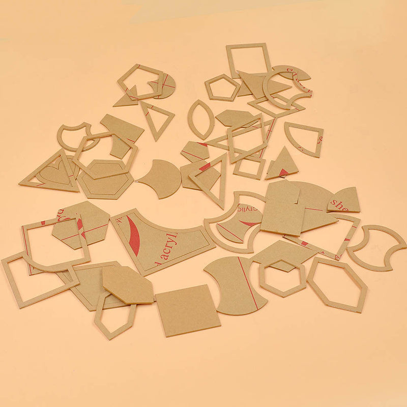 54PCS Handmade Mixed Quilt Acrylic Templates DIY Patchwork Quilter Supplies Tools Kit