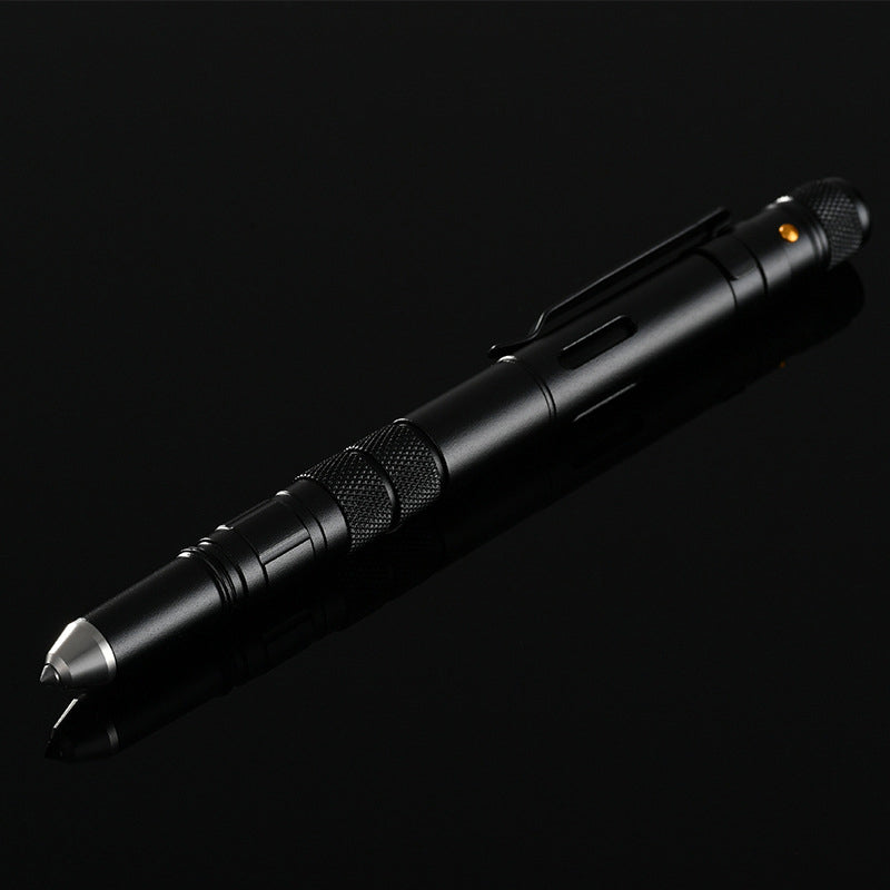 Black ZANLURE MT09 Multifunctional Anti - Wolf Tactical Pen Tungsten Steel Pen Outdoor Camping Hunting Portable Window Breaker Survival Tool