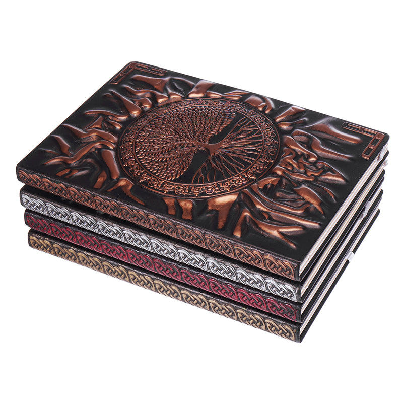 Embossed notebook retro PU notepad manual diary business notebook