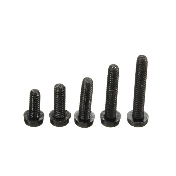Suleve M2NC1 20pcs M2 Black Round Nylon Screws Cross Round Head Screws Bolt