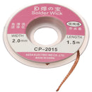 Effetool 5Ft/1.5mx2mm Desoldering Braid Solder Remover Copper Wick Spool Wire Cable Welding Wire