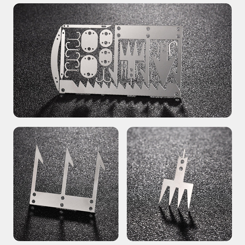ZANLURE 22-in-1 Detachable Fishing Hook Card CNC Stainless Steel  Fishing Tool Outdoor Multi-purpose Survival Tools Hunting Tools