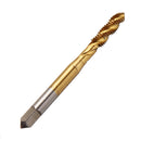 Drillpro M3-M12 Hand Spanner with 5pcs Titanium Coated M3-M8 Spiral Screw Tap Set