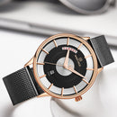 NAVIFORCE 3007 Mesh Steel Watch Band Quartz Watch Calendar Sport Business Men Watch