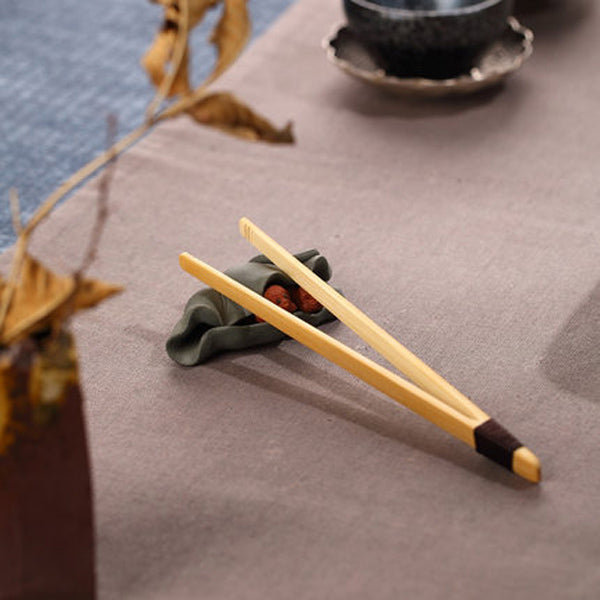 Natural Bamboo Tea Tweezers Clamp Kung Fu Tea Accessaries