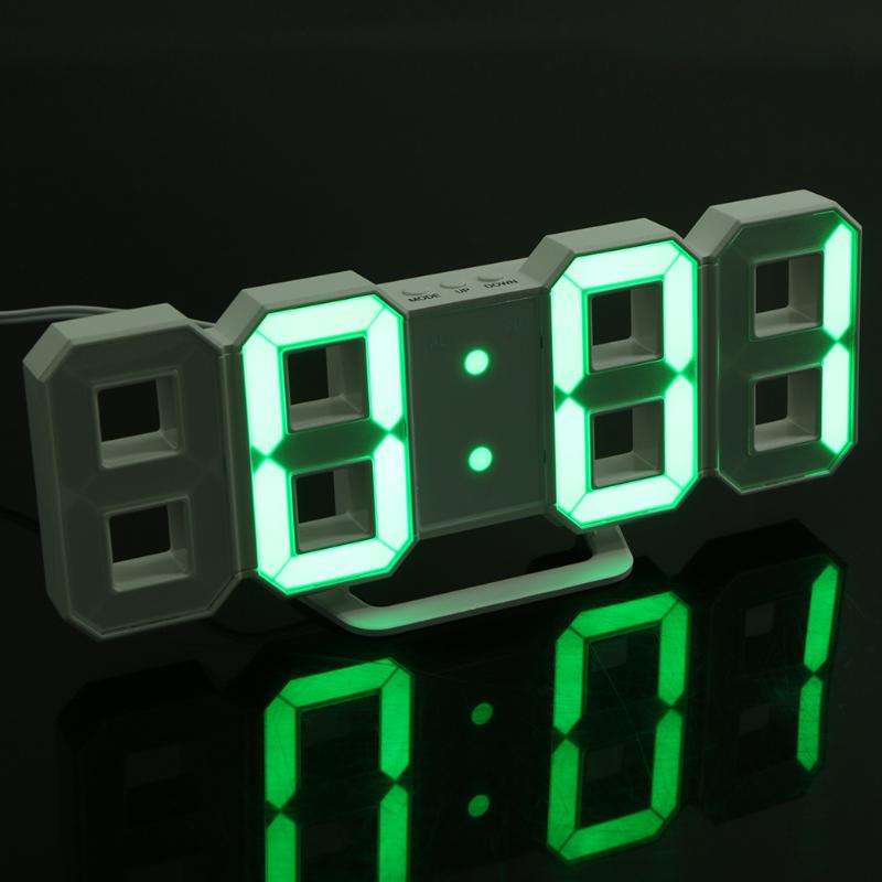 Digital Electronic Desktop Clock LED Clock Alarm Clock 12/24 Hours Display Home Decorations