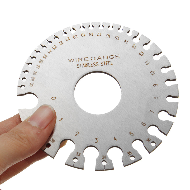 Wire Thickness Measuring 2 Sides Round Wire Thickness Measurer Tester Ruler Gauge Diameter Tool