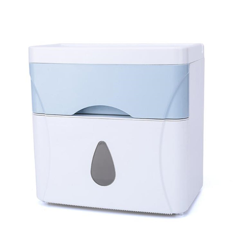 21.5*11.9*13.3cm Creative Plastic Bath Wall Mounted Paper Shelf Holder Storage Box Toilet Tissue Dispenser