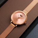SKMEI 1291 Crystal Quartz Watches Ultra Thin Dial Full Steel Women Wrist Watch
