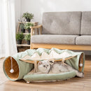 Pet Dog Cat Tunnel Bed Soft Cushion Winter Warm Kennel Mat Pad Blanket