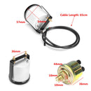 Universal 2" 52mm 12V Oil Pressure Gauge Meter W/Sensor 7 Color LED Tinted Face