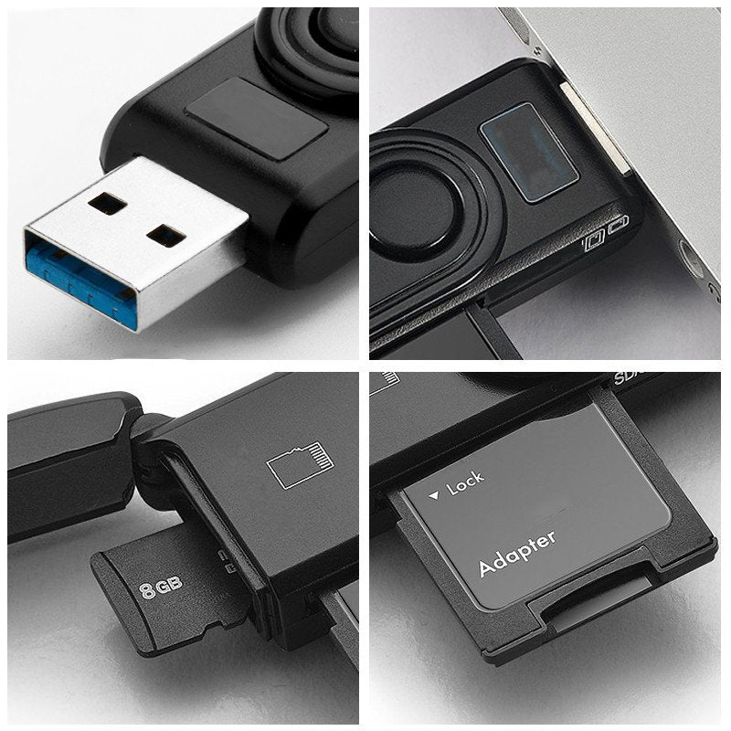 Rocketek Portable USB 3.0 Micro USB TF Memory Card Camera Card Reader OTG for Xiaomi Mobile Phone Tablet