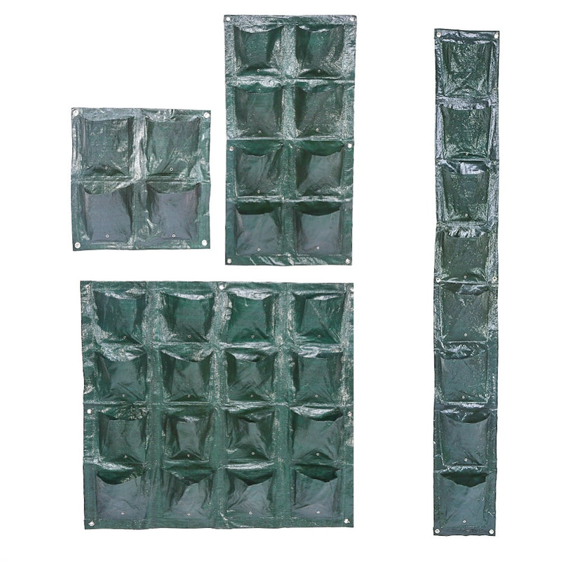 4/8/16 Pockets Vertical Garden Plant Growing Container Bag Greening Flower Wall Hanging Planter