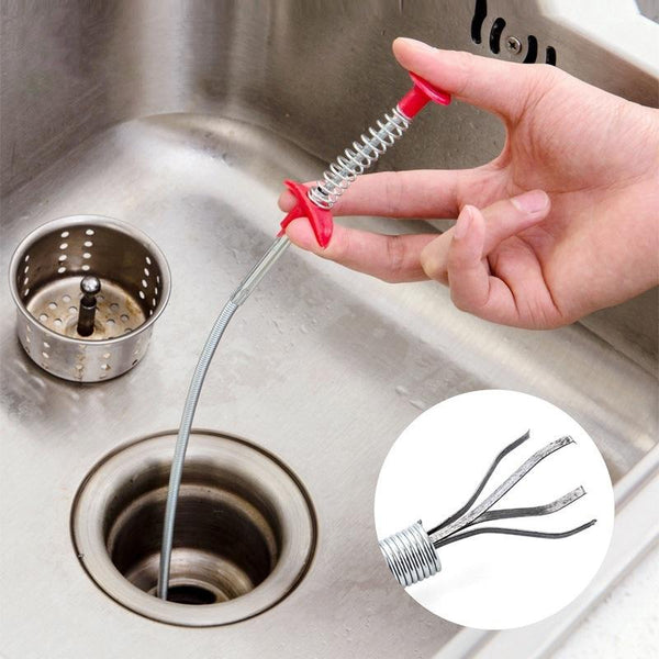 60cm Hair Removal Tool Drain Dredge Pipe Sewer Device Cleaner Hook Kitchen Cleaner Tool