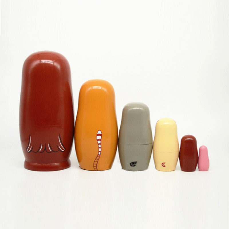 6Pcs/Set Nesting Dolls Wooden Matryoshka Russian Dolls Hand Painted Baby Toy  Home Decorations