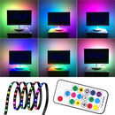 1M 2M 3M  WS2812 SMD5050 Black PCB Non-waterproof USB LED Strip Light+17 Keys Remote Control DC5V