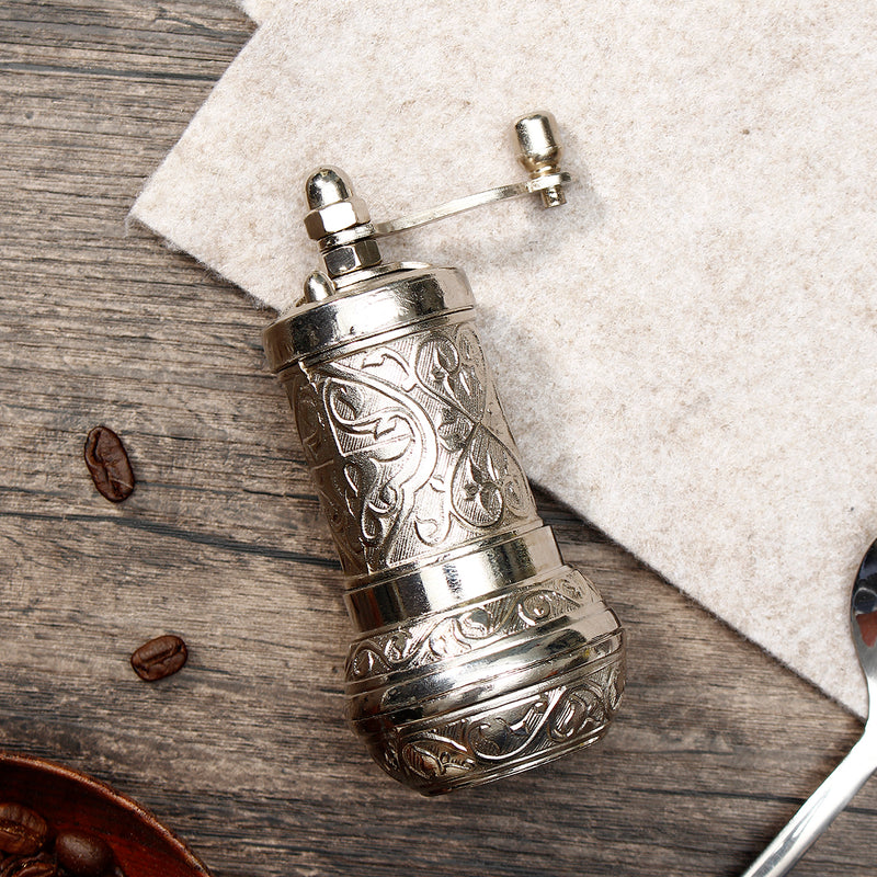 Turkish Mini Metal Hand Coffee Grinder Spice Salt Pepper Mill Kitchen Removable