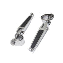 Chrome U-Clamp Footpegs For Harley 1200 Nightster Super Glide Sportster Xl