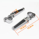 Chrome U-Clamp Footpegs For Harley 1200 Nightster Super Glide Sportster Xl