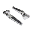 Chrome U-Clamp Footpegs For Harley 1200 Nightster Super Glide Sportster Xl