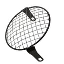 6.3 Inch Retro Motorcycle Grill Side Mount Headlight Square Net Cover Mask