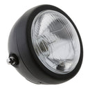 Vintage Motorcycle LED Headlight With Oblique Net Cover White Lens