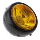 7.68" Amber Headlight Cover With Mesh Grill Cover Yellow Lens