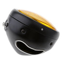 7.68" Amber Headlight Cover With Mesh Grill Cover Yellow Lens