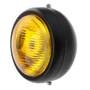 7.68" Amber Headlight Cover With Mesh Grill Cover Yellow Lens