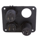 12V-Car Boat Dual Cigarette Lighter Socket Dual USB Port Chargr Voltmeter