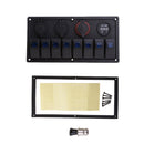Boat Marine Blue Led 8 Gang Splashproof Waterproof Rocker Switch Panel