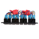 Boat Marine Blue Led 8 Gang Splashproof Waterproof Rocker Switch Panel