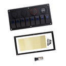 Boat Marine Blue Led 8 Gang Splashproof Waterproof Rocker Switch Panel