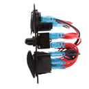 Boat Marine Switch Panel 6 Gang Metal Board LED Rocker Blank Switch Panel