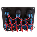 Boat Marine Switch Panel 6 Gang Metal Board LED Rocker Blank Switch Panel