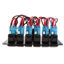 Boat Marine Switch Panel 6 Gang Metal Board LED Rocker Blank Switch Panel