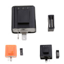 2-Pin 12V Motorcycle LED Turn Signal Flasher Relay Speed Adjustable Indicator Black
