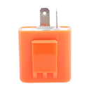 2-Pin 12V Motorcycle LED Turn Signal Flasher Relay Speed Adjustable Indicator Orange
