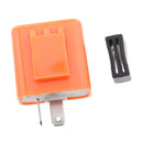 2-Pin 12V Motorcycle LED Turn Signal Flasher Relay Speed Adjustable Indicator Orange