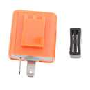 2-Pin 12V Motorcycle LED Turn Signal Flasher Relay Speed Adjustable Indicator Orange