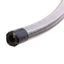 3.28ft -6 AN Stainless Steel Braided Fuel Oil Line Hose AN6 1500PSI Silver