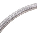 3.28ft -6 AN Stainless Steel Braided Fuel Oil Line Hose AN6 1500PSI Silver